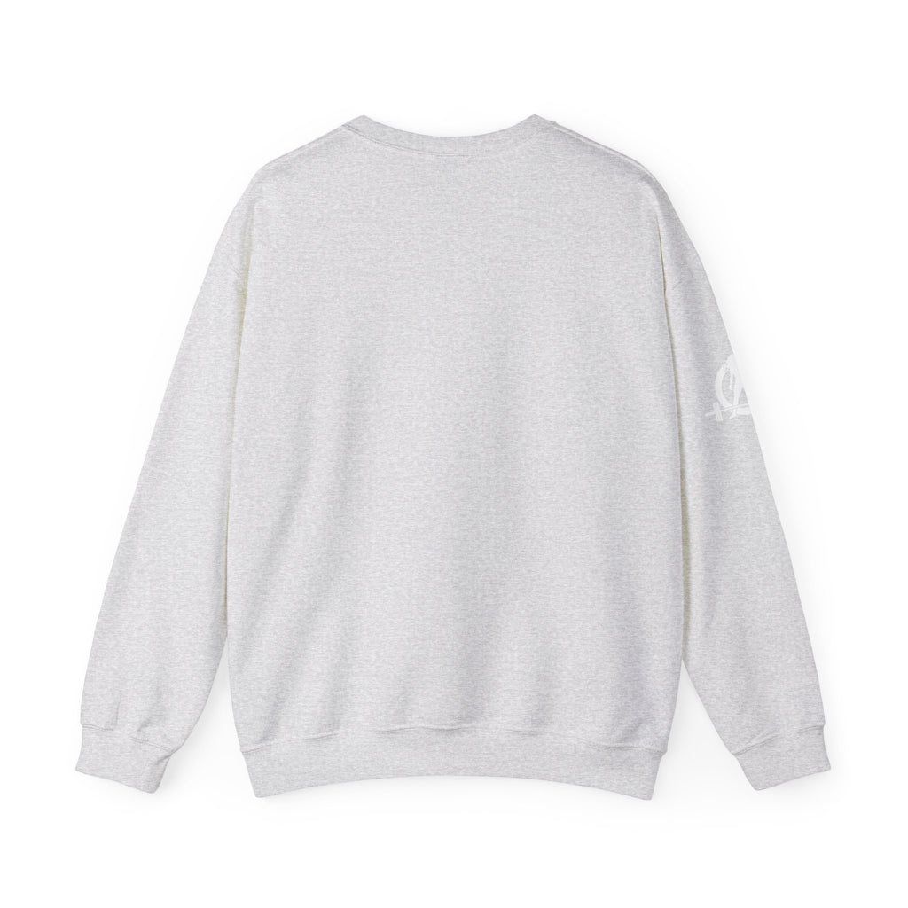 USA Barbell - Unisex Heavy Blend™ Crewneck Sweatshirt - White Logo