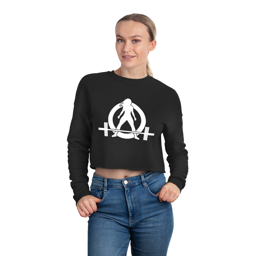 Women's Cropped Sweatshirt - White Original Logo