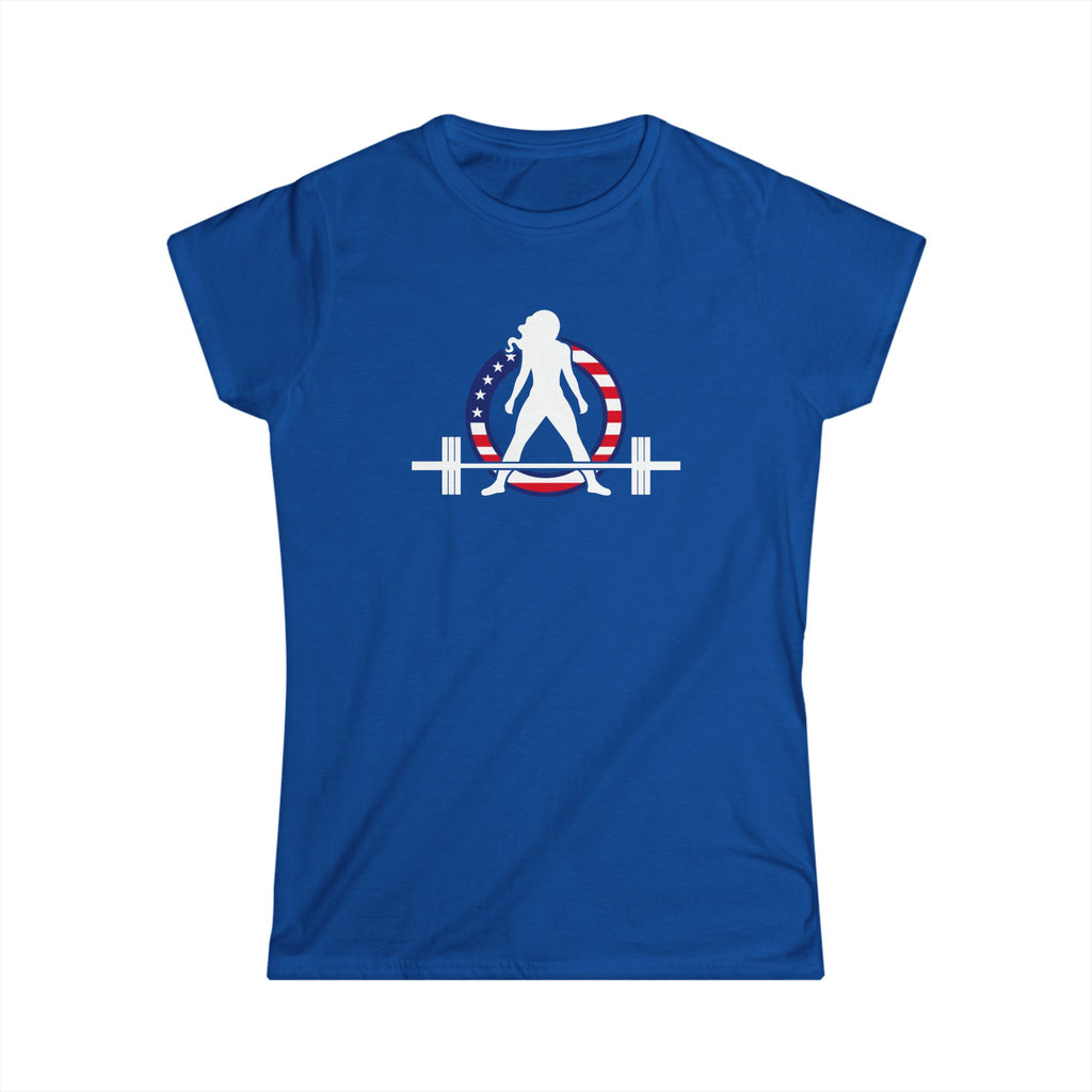 Women's Softstyle Tee -  WWLW USA Logo - Color Dark Logo Front & Plain Back