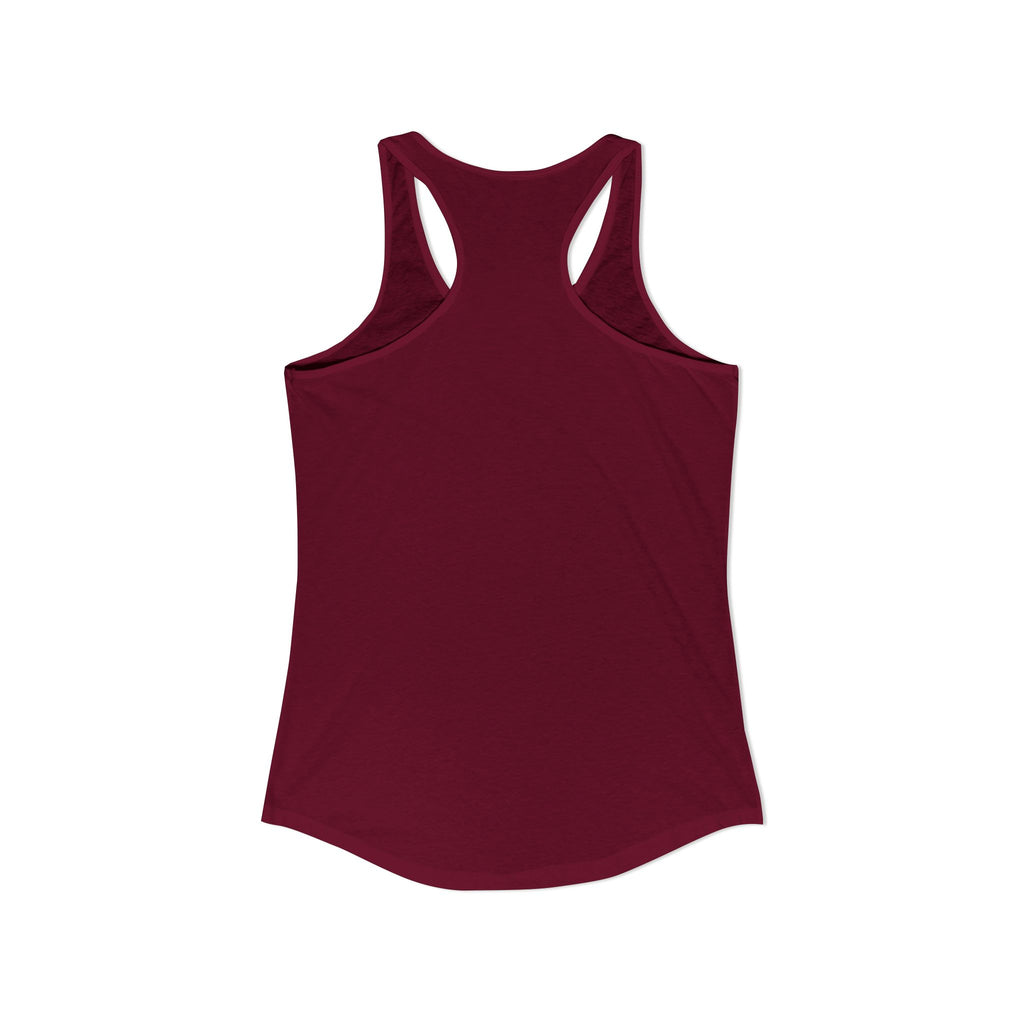 WWLW Distressed White Logo - Racer Back Tank Top - Women's Ideal Racerback Tank - Plain Back
