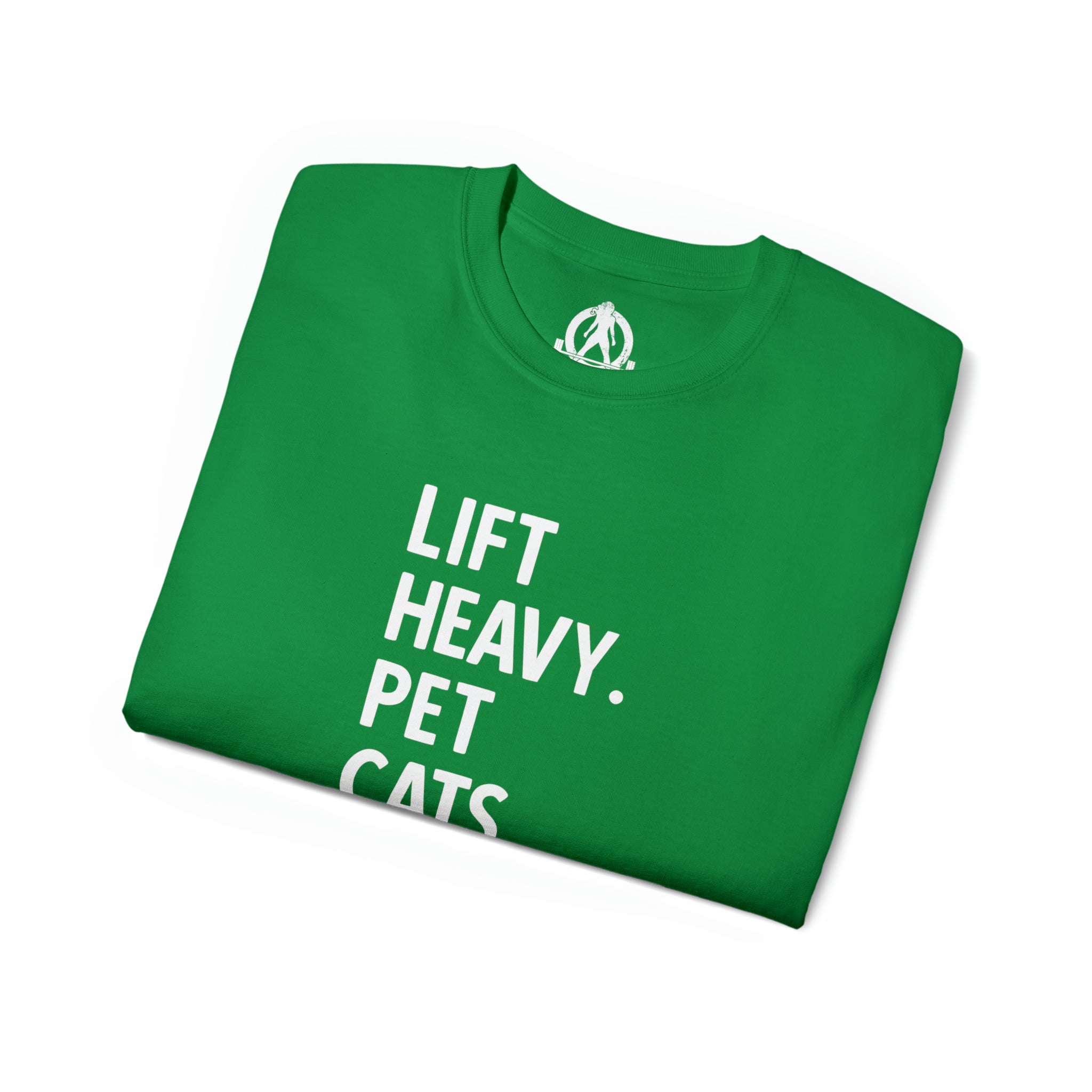Lift Heavy Pet Cats - Unisex Ultra Cotton Tee - White Logo