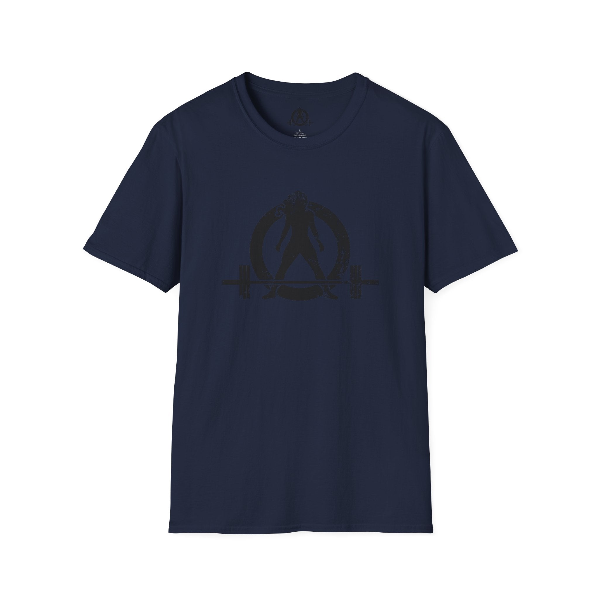 Unisex Softstyle T-Shirt - Black Distressed Logo - Plain Back (BEST SELLER)