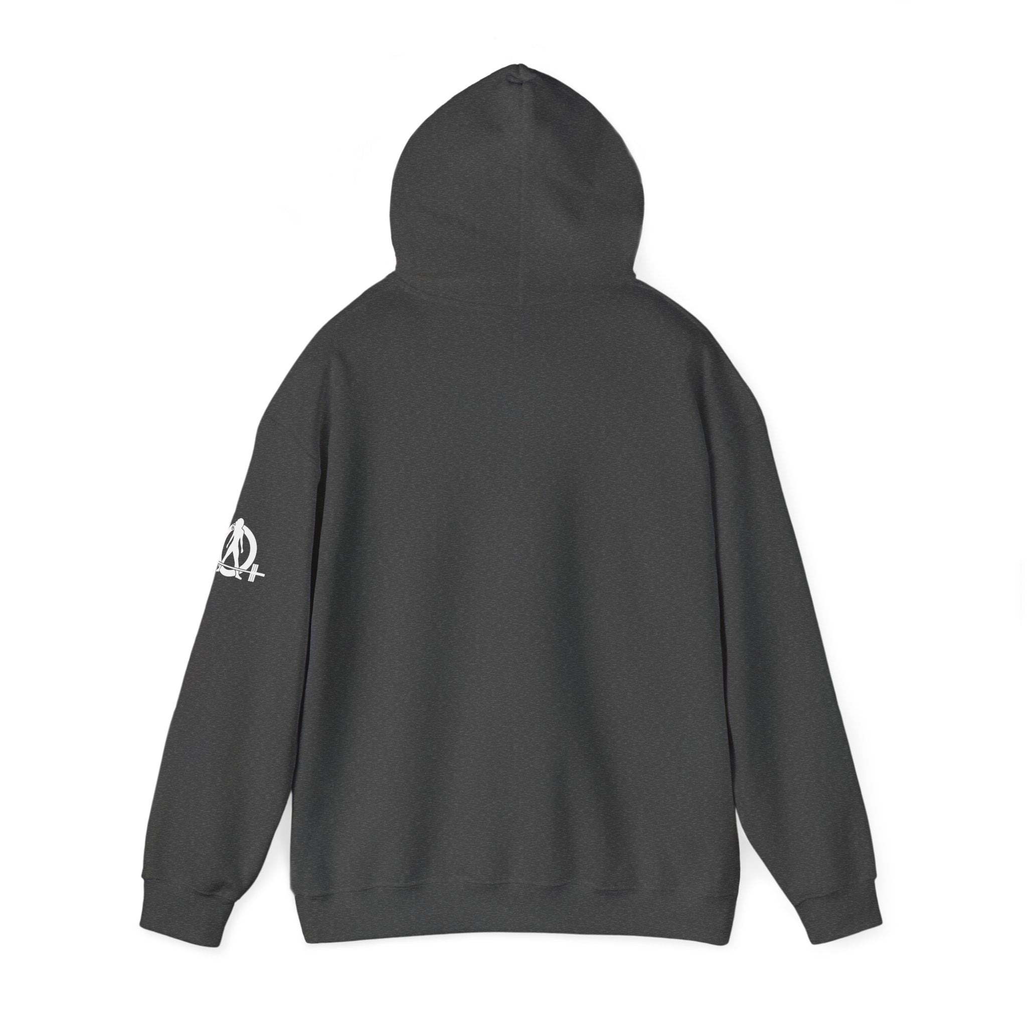 45 + 45 = 135  - Unisex Heavy Blend Hooded Sweatshirt  - White Print on Front & Arm