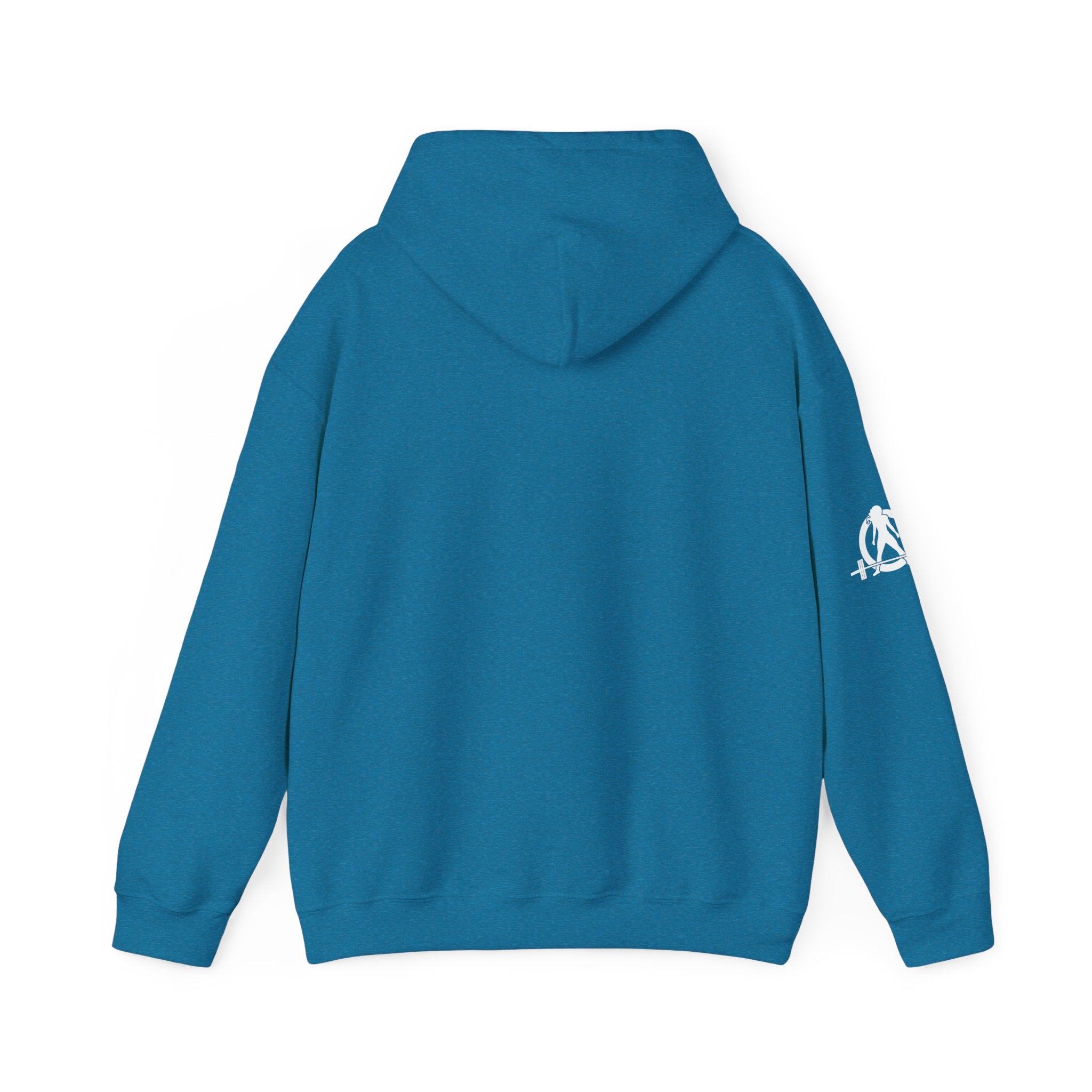 USA Barbell - Unisex Heavy Blend Hooded Sweatshirt  - Front White Logo