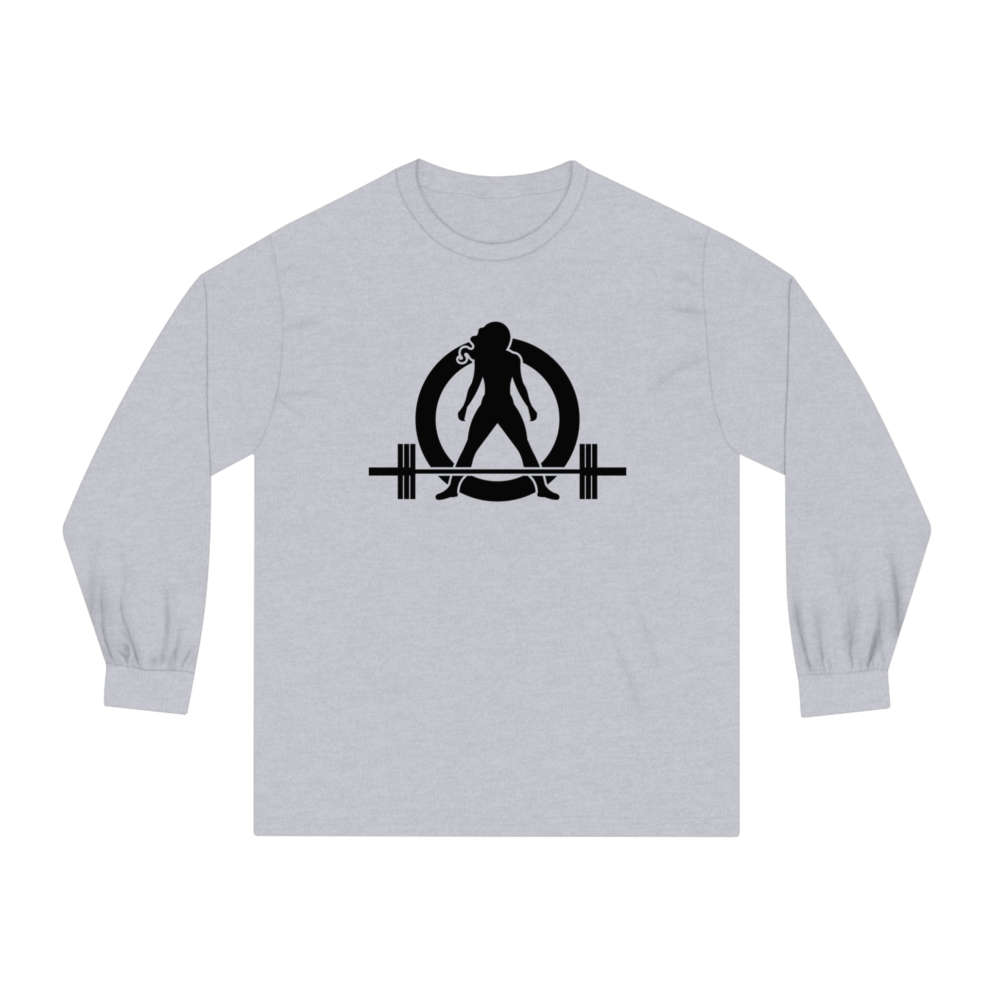 Goal Weight Strong AF - Unisex Classic Long Sleeve T-Shirt - Black Print on Front & Back