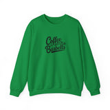 Coffee & Barbells - Unisex Heavy Blend™ Crewneck Sweatshirt - Black Logo on Front