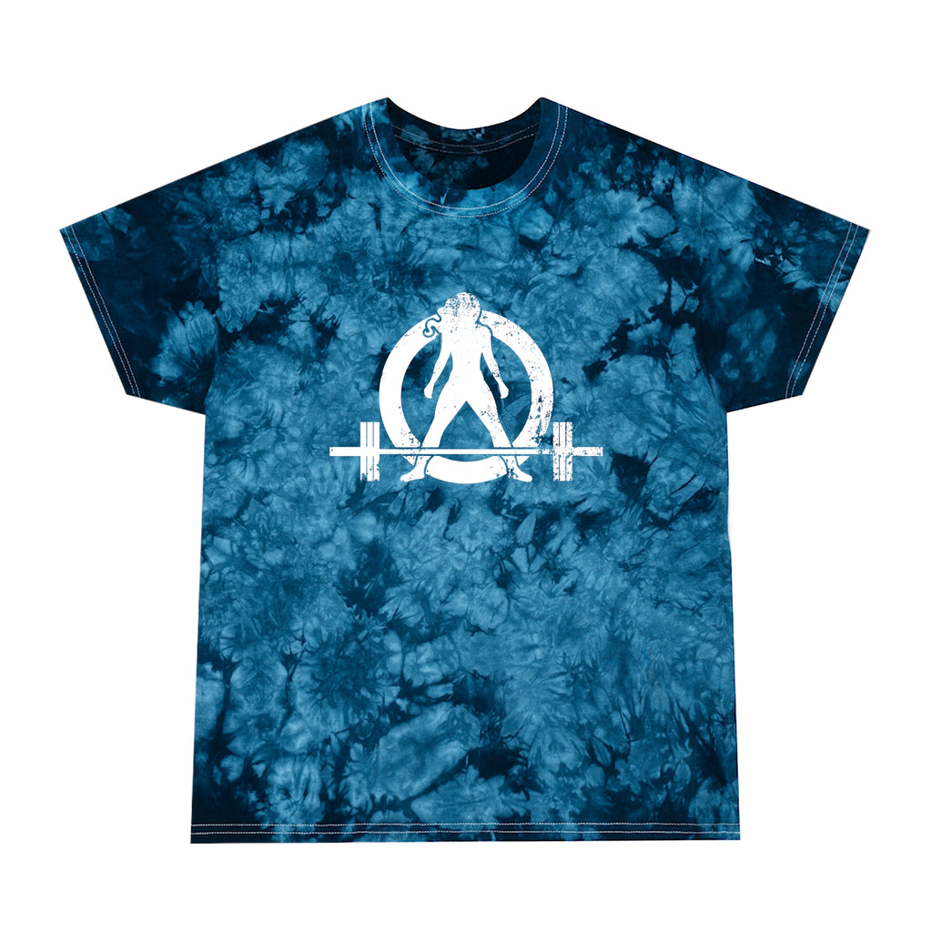 Tie-Dye Tee, Crystal - White Distressed Logo