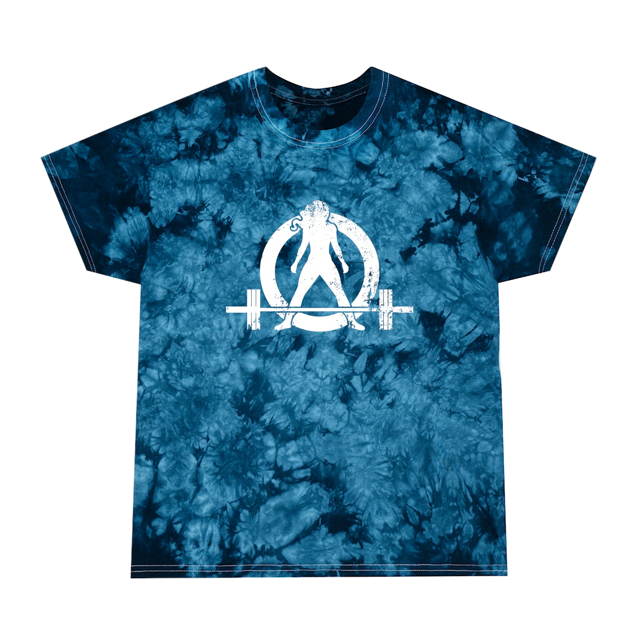 Tie-Dye Tee, Crystal - White Distressed Logo