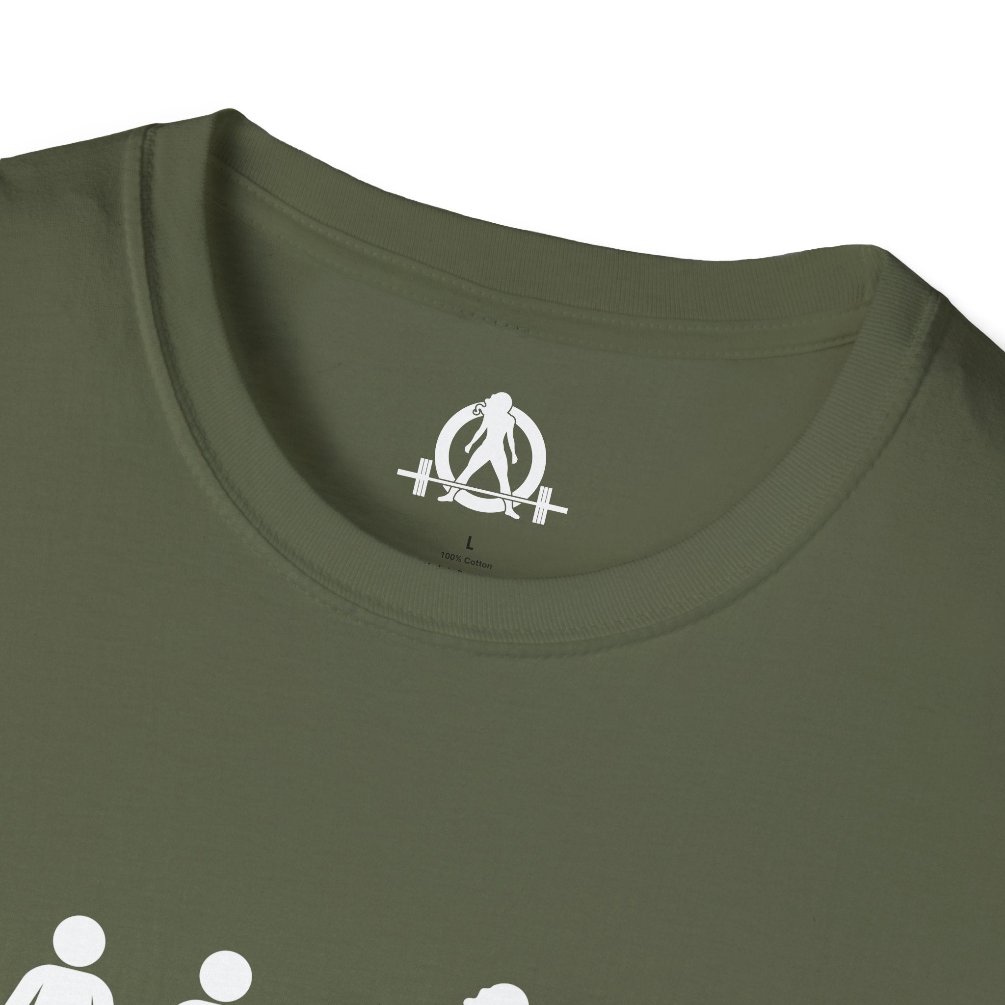 Dare To Be Different - Deadlift - Unisex Softstyle T-Shirt - Front Logo Plain Back