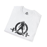 I Workout To Burn Off The Crazy - Unisex Softstyle T-Shirt - White Logo Front & Back