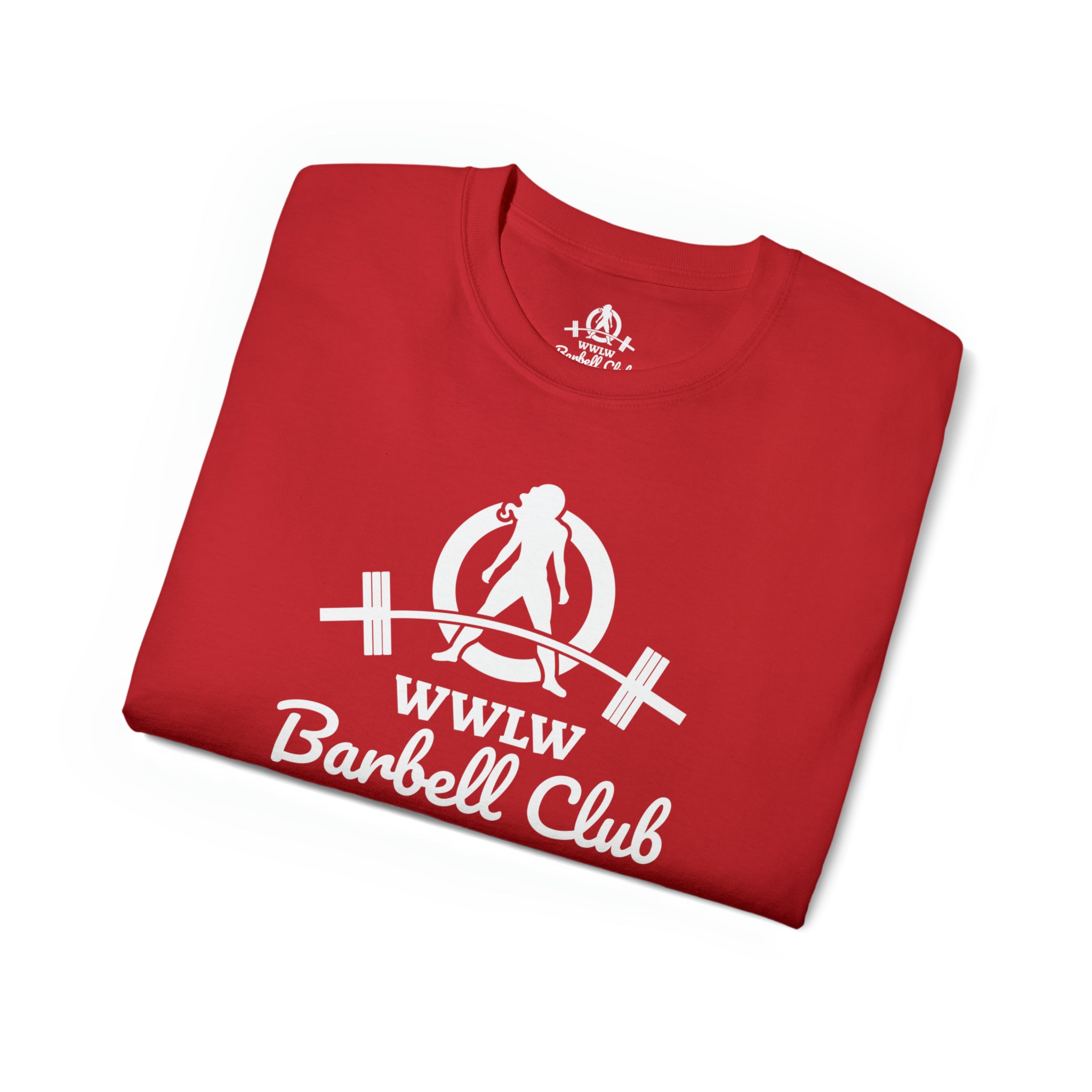 Barbell Club White Classic Logo - Unisex Ultra Cotton Tee