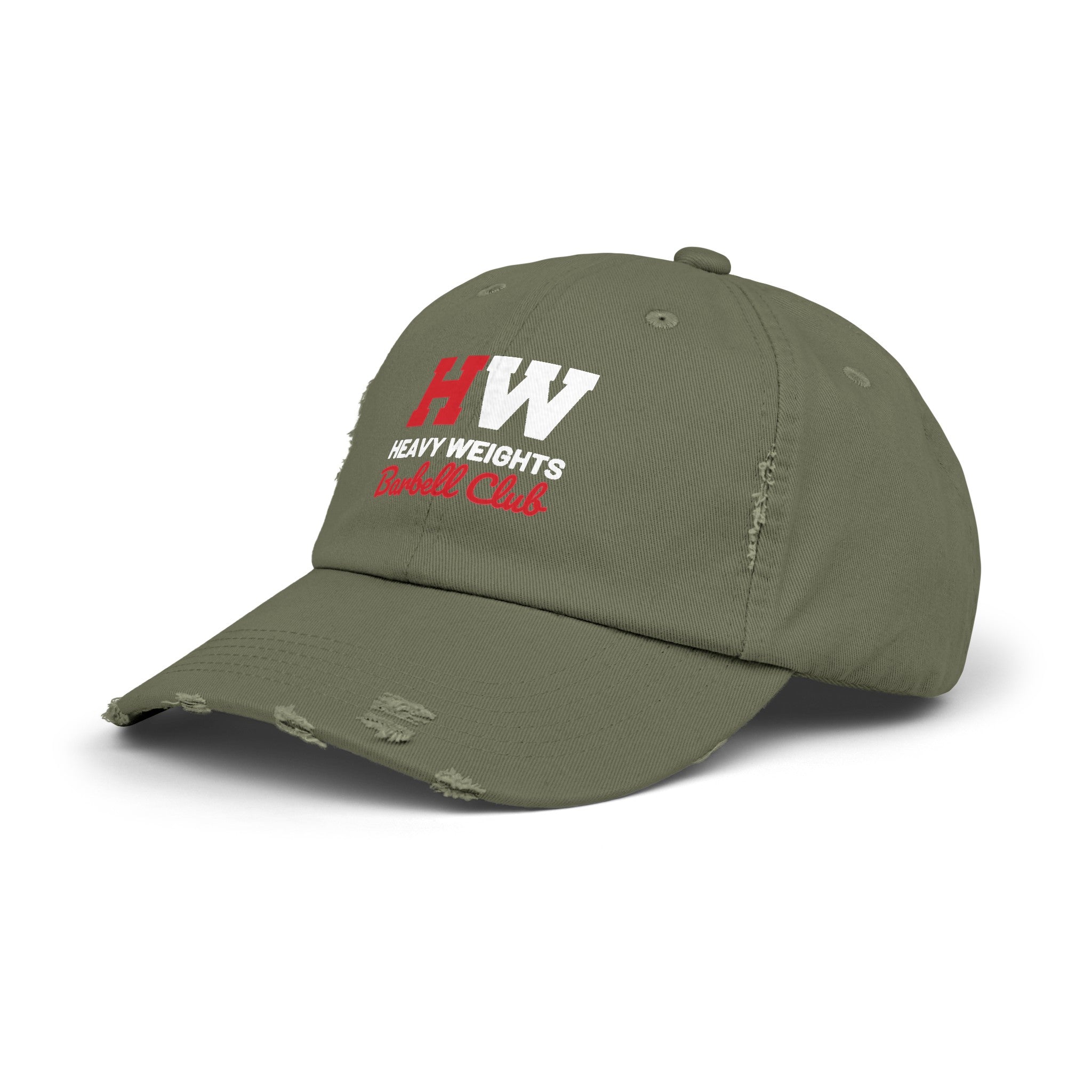 Heavy Weights Barbell Club - Unisex Distressed Cap - Classic Color Logo