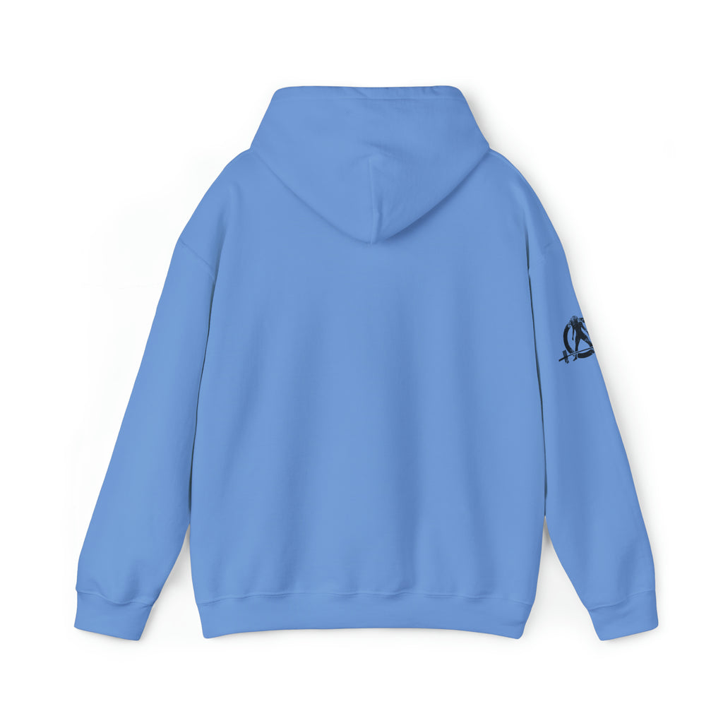 She is Strong - Unisex Heavy Blend Hooded Sweatshirt - Dark Logo - Plain Back