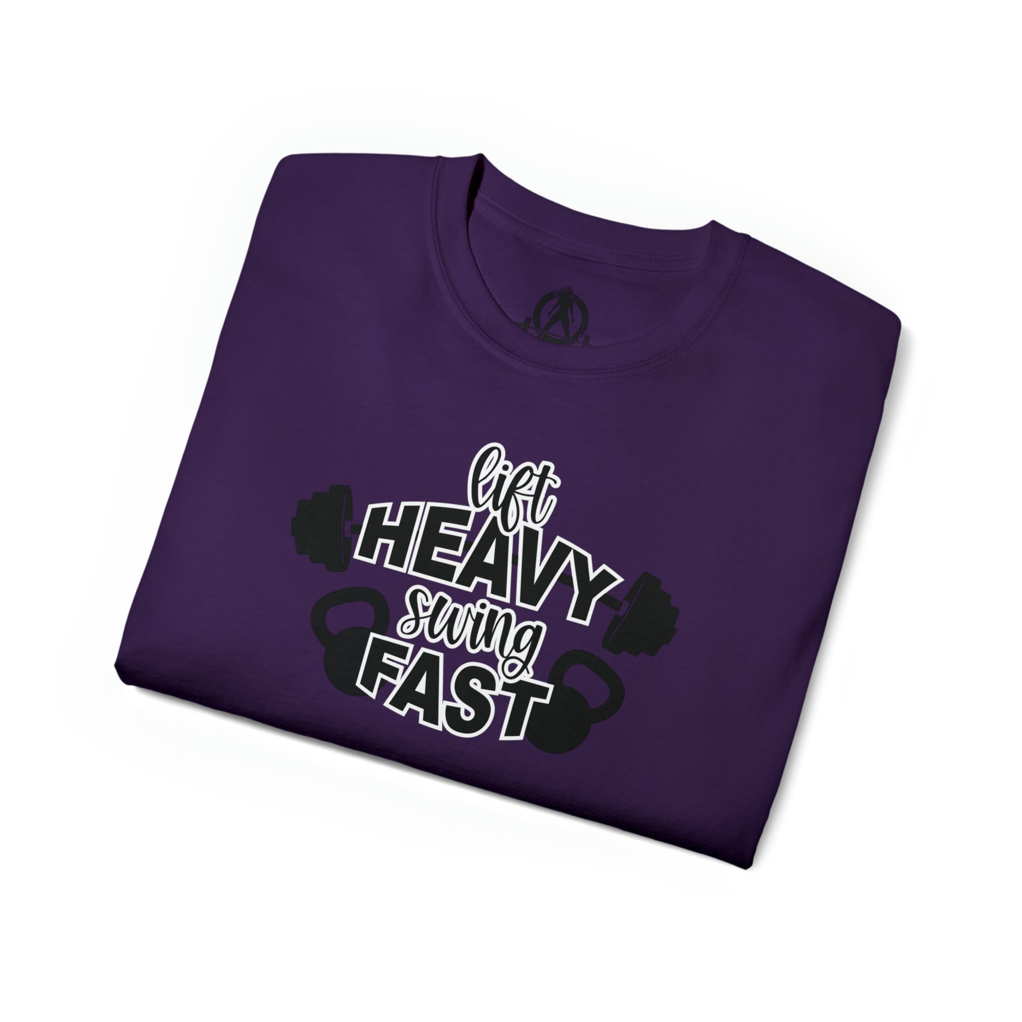 Lift Heavy Swing Fast - Unisex Ultra Cotton Tee - Black Logo