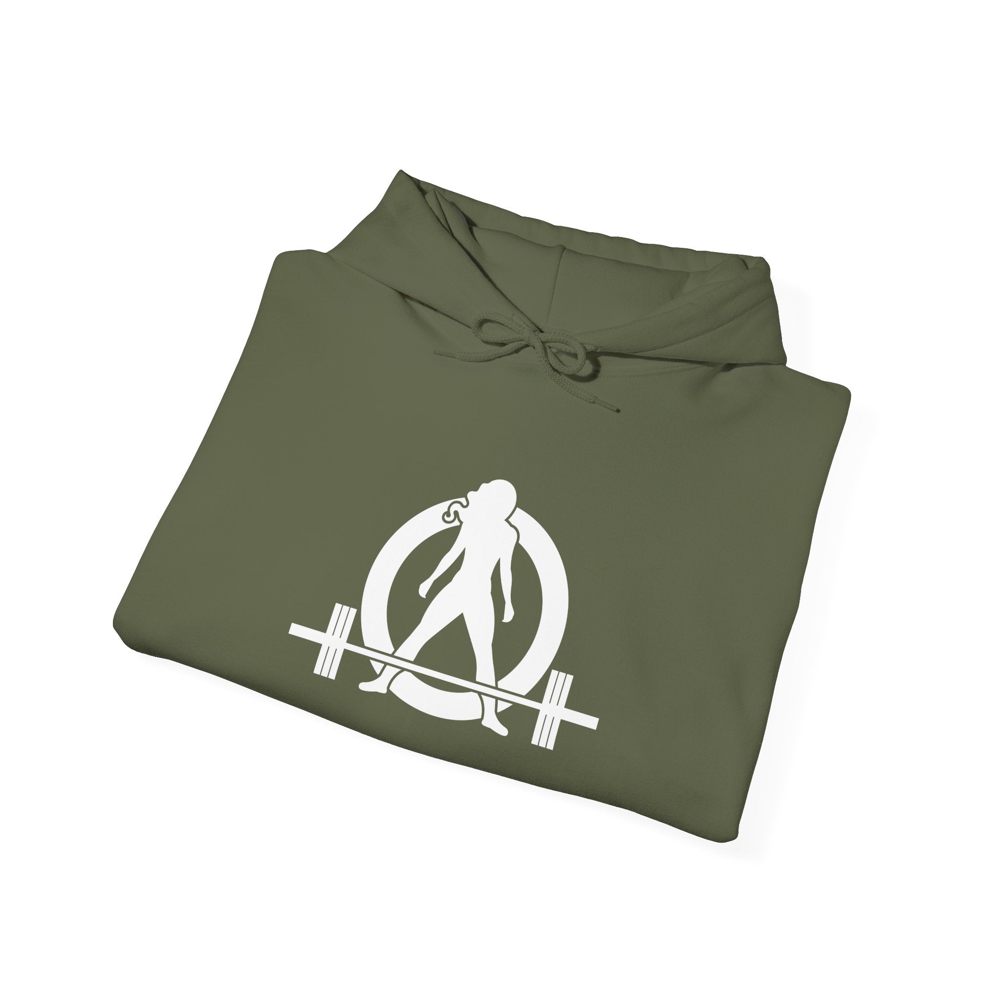 Cardio = Lift Weights Faster - Unisex Heavy Blend Hooded Sweatshirt - White Print on Front & Back