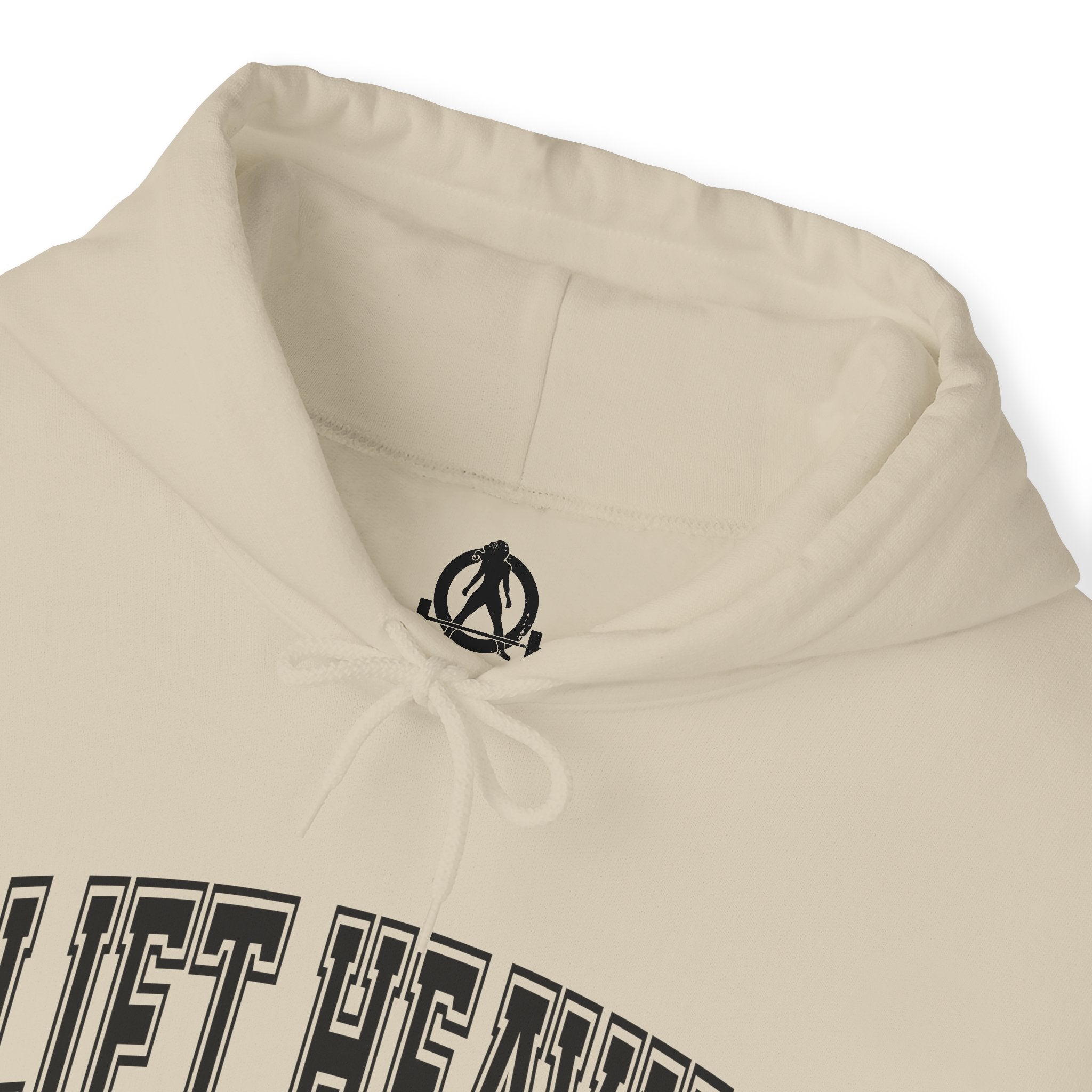 Lift Heavy Shit - Unisex Heavy Blend Hooded Sweatshirt - Black Logo on Front & Right Sleeve