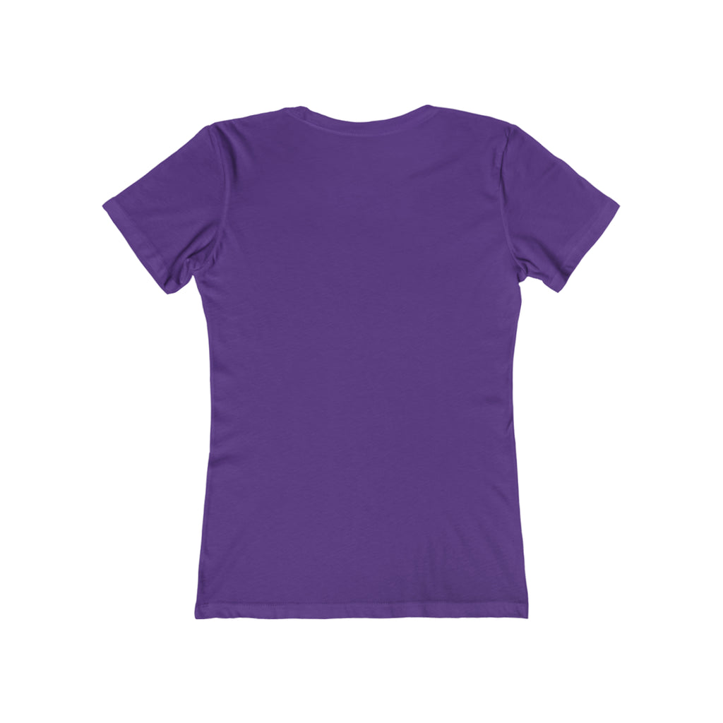 USA Logo - Women's The Boyfriend Tee - USA Light Logo - Plain Back