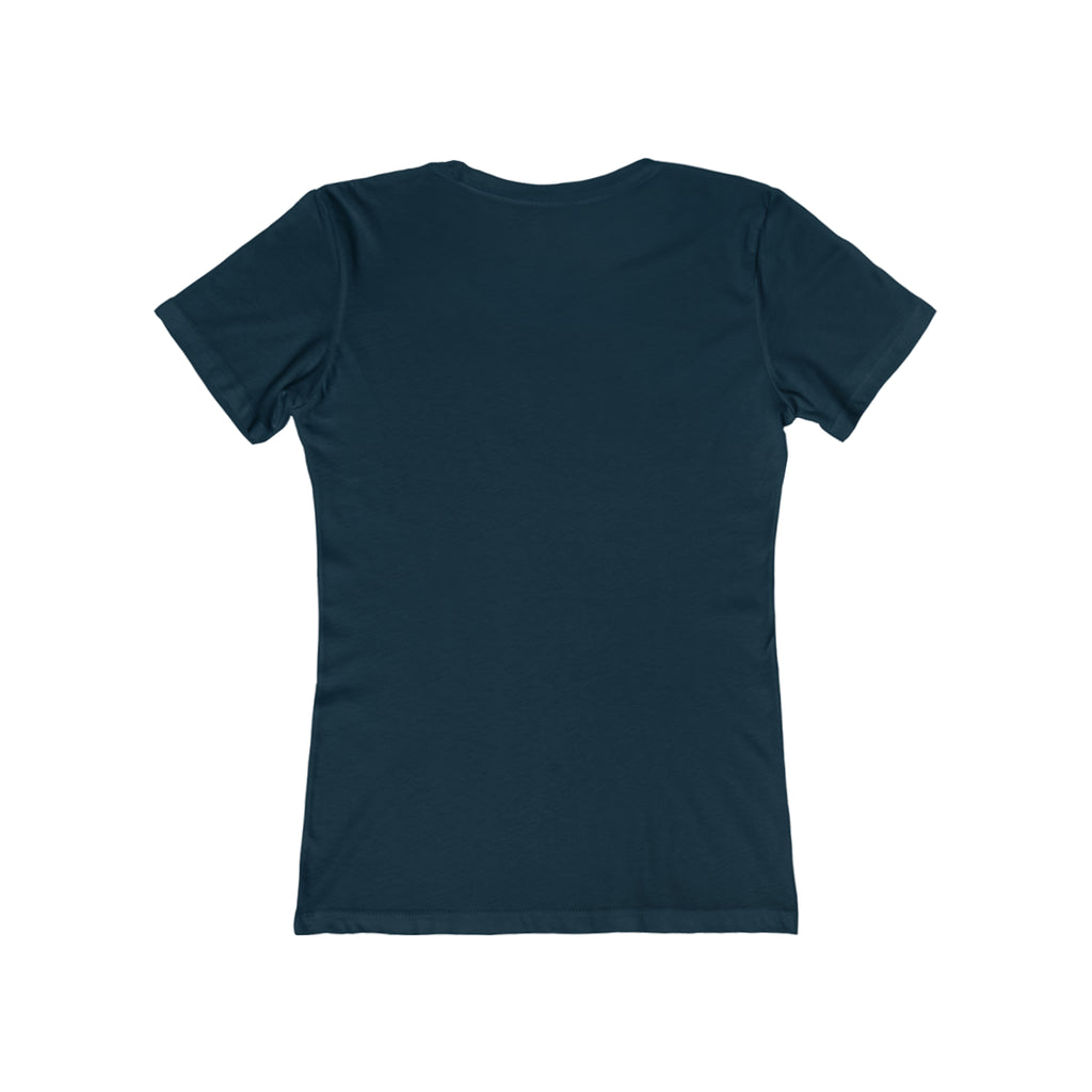 USA Logo - Women's The Boyfriend Tee - USA Light Logo - Plain Back