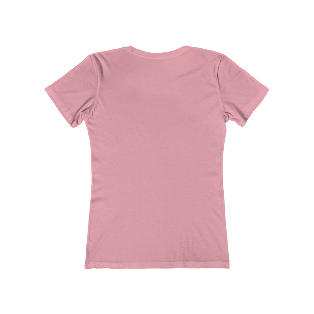 USA Logo - Women's The Boyfriend Tee - USA Light Logo - Plain Back
