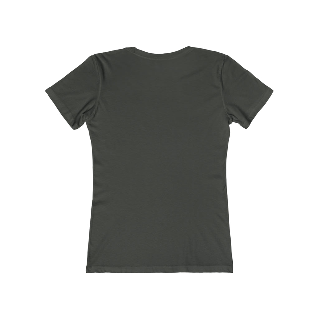 USA Logo - Women's The Boyfriend Tee - USA Light Logo - Plain Back
