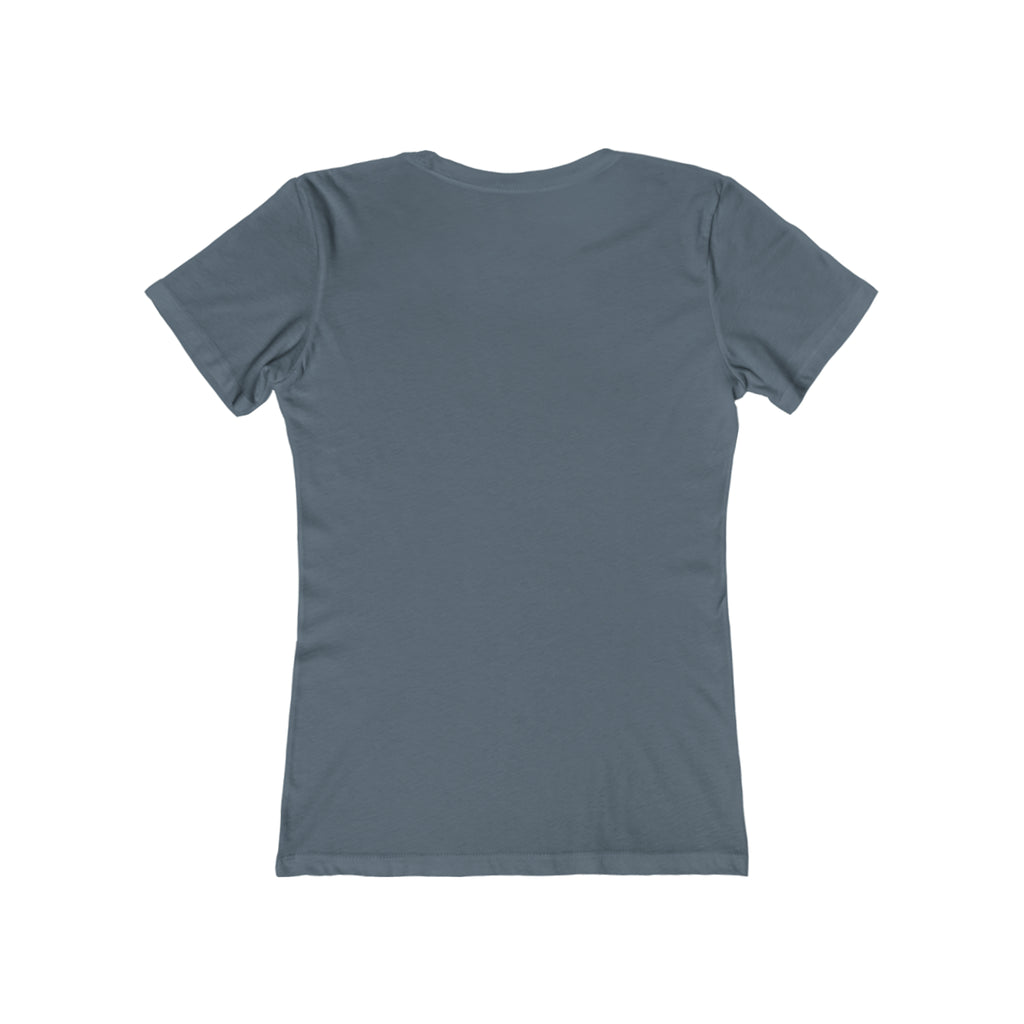 USA Logo - Women's The Boyfriend Tee - USA Light Logo - Plain Back