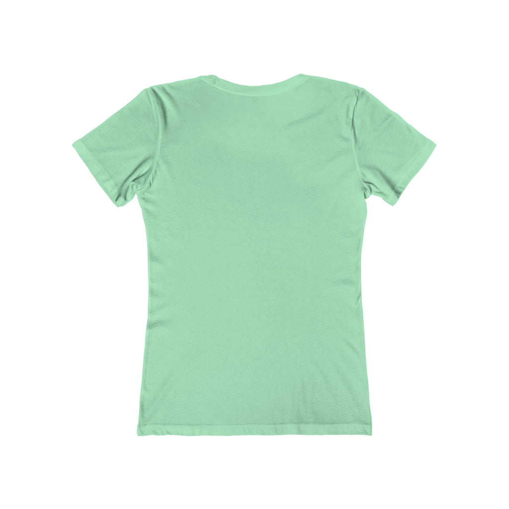 USA Logo - Women's The Boyfriend Tee - USA Light Logo - Plain Back