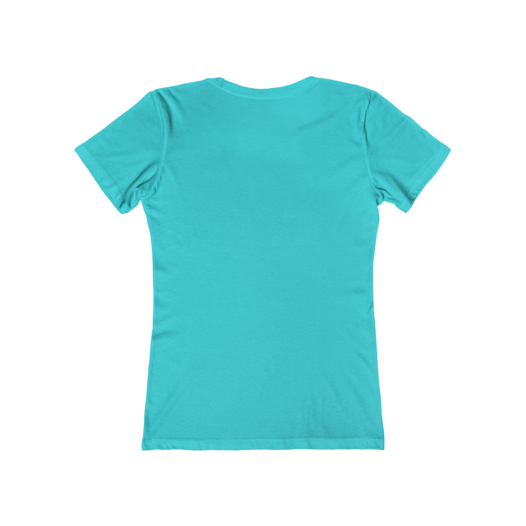 USA Logo - Women's The Boyfriend Tee - USA Light Logo - Plain Back