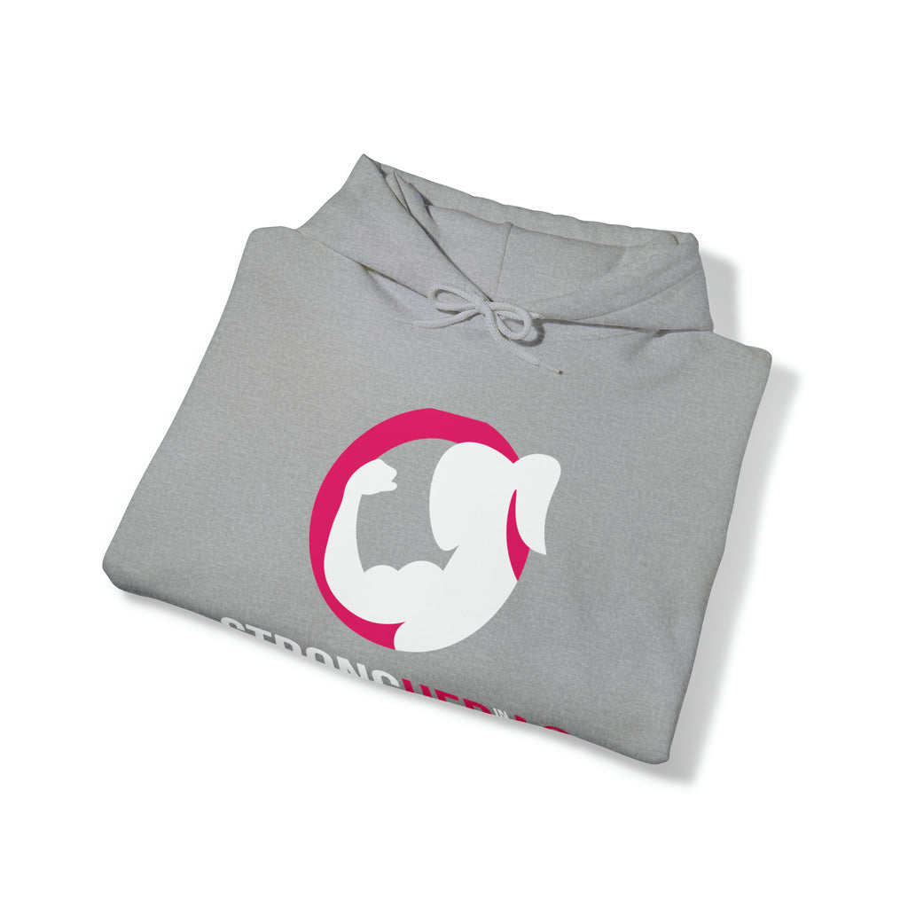 Strong Her in 42 - Classic Color Logo - Unisex Heavy Blend Hooded Sweatshirt