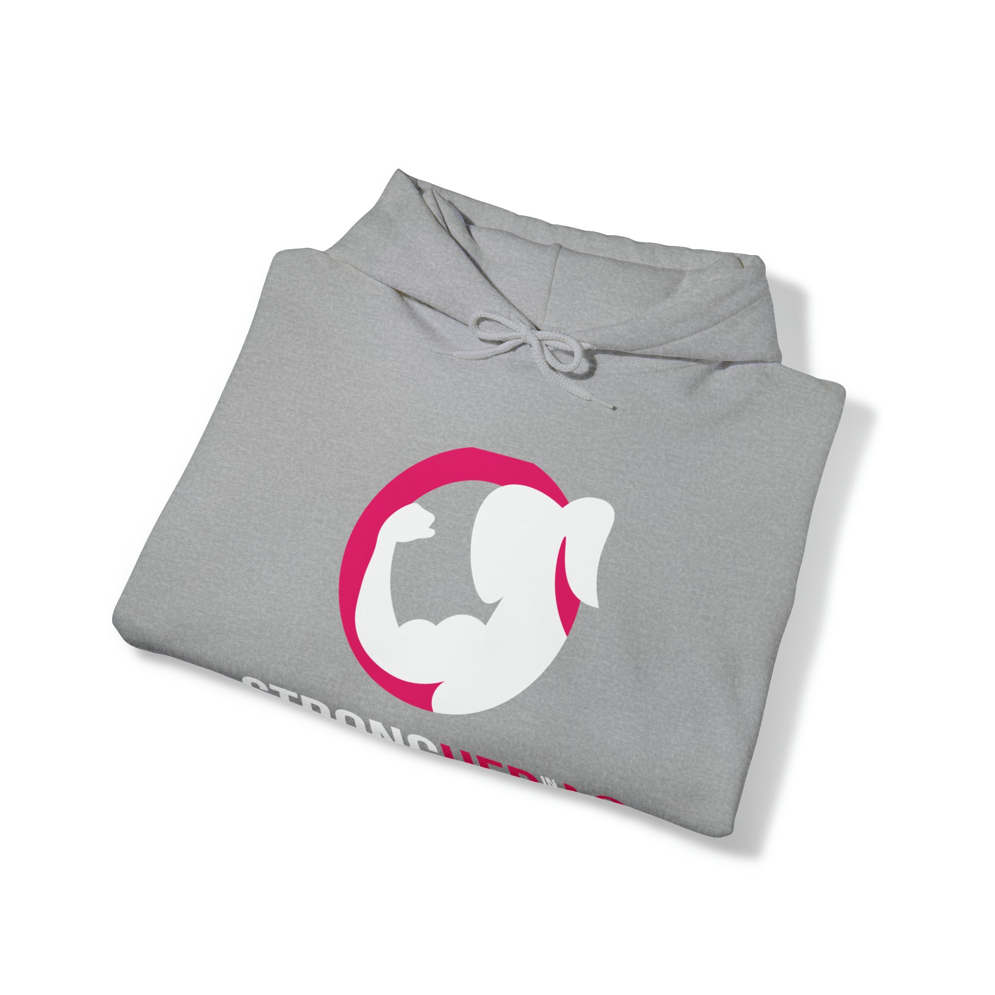 Strong Her in 42 - Classic Color Logo - Unisex Heavy Blend Hooded Sweatshirt