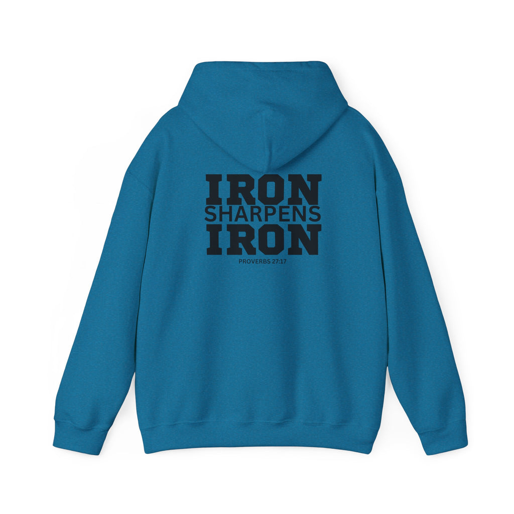 Iron Sharpens Iron - Unisex Heavy Blend Hooded Sweatshirt - Black Logo