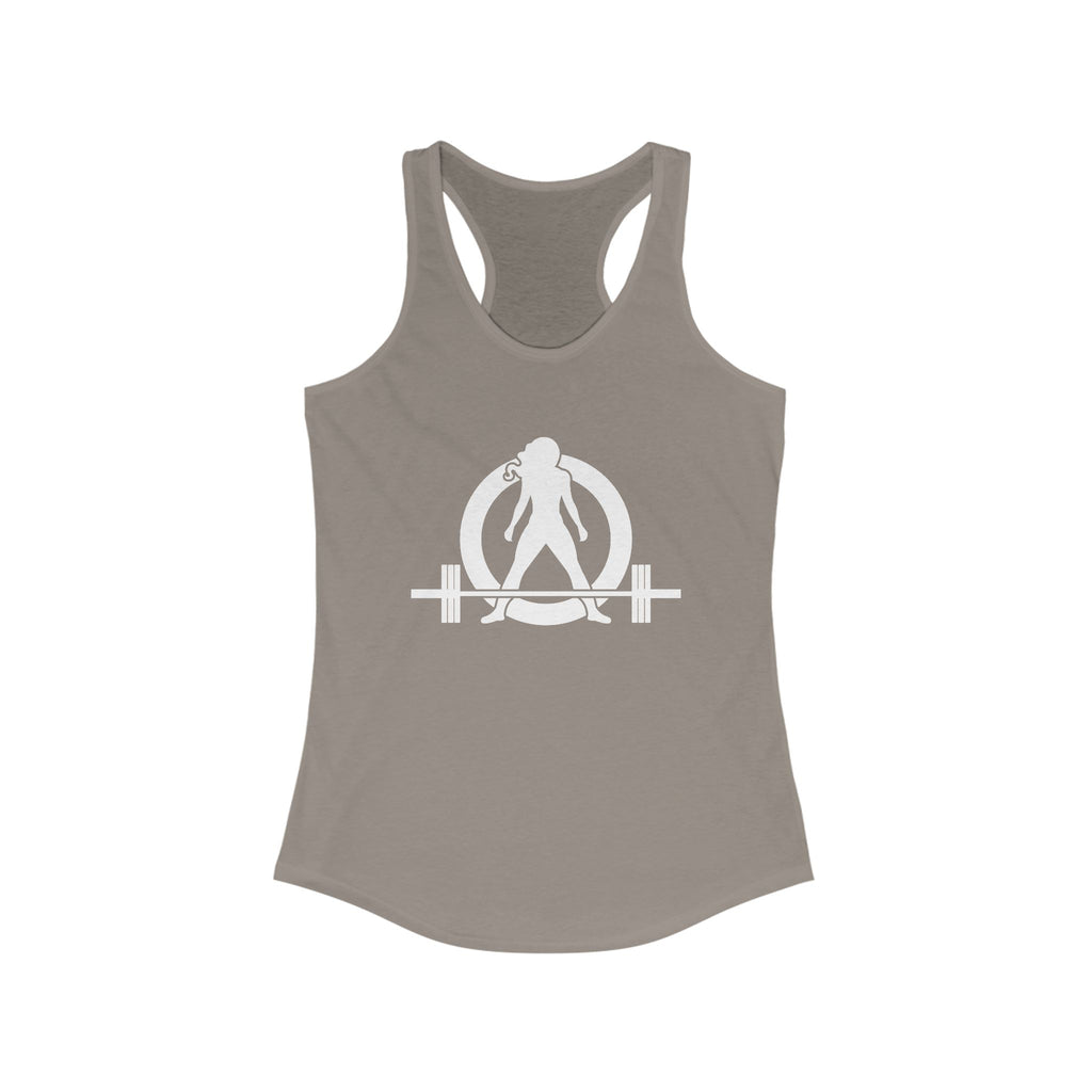 The Bar is Loaded  - Ideal Racerback Tank - White Logo