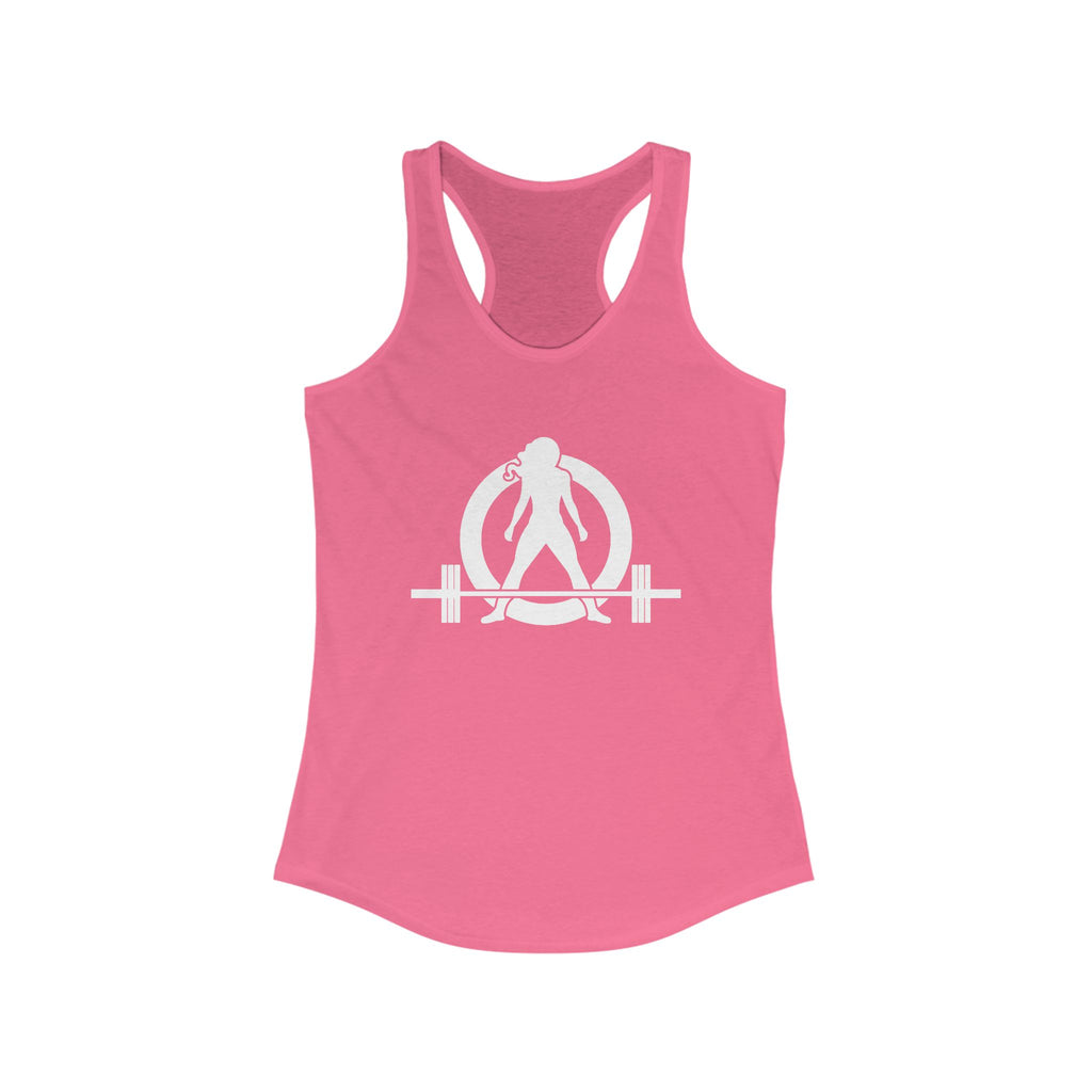 The Bar is Loaded  - Ideal Racerback Tank - White Logo