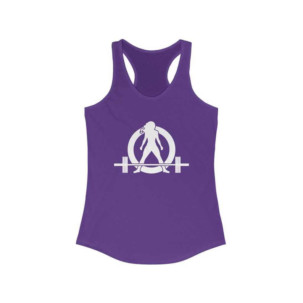 The Bar is Loaded  - Ideal Racerback Tank - White Logo
