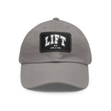 Lift Like A Girl - Dad Hat with Leather Patch (Rectangle) - White Font