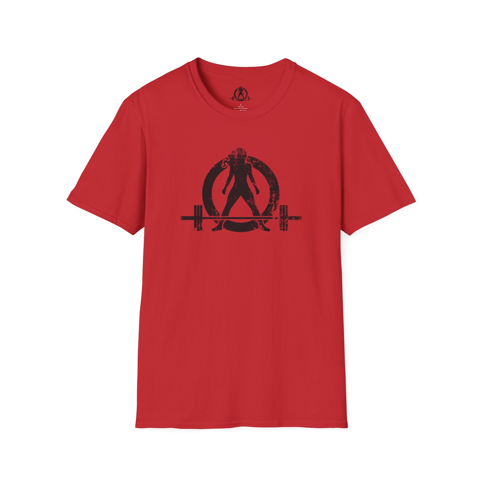 Unisex Softstyle T-Shirt - Black Distressed Logo - Plain Back (BEST SELLER)
