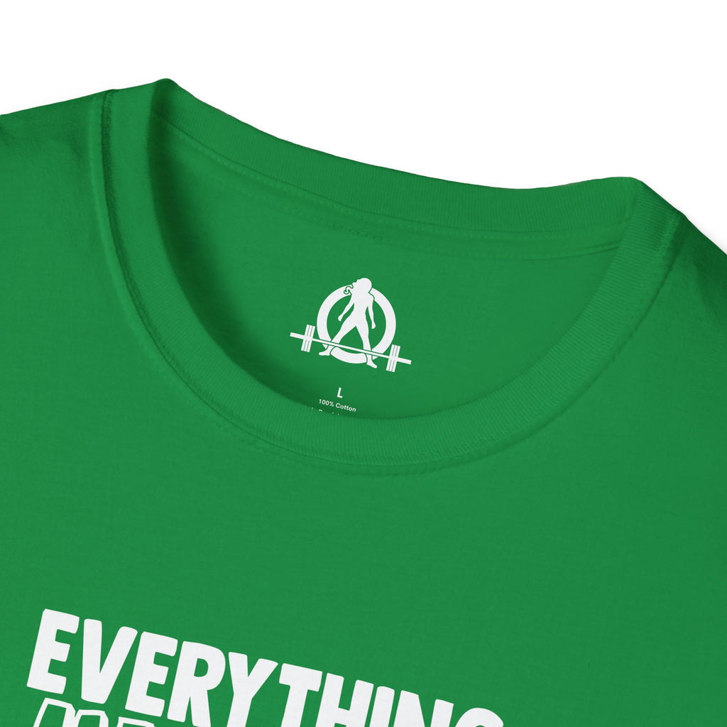 Everything Hurts & I'm Hungry  - Unisex Softstyle T-Shirt - Print on Front Plain Back