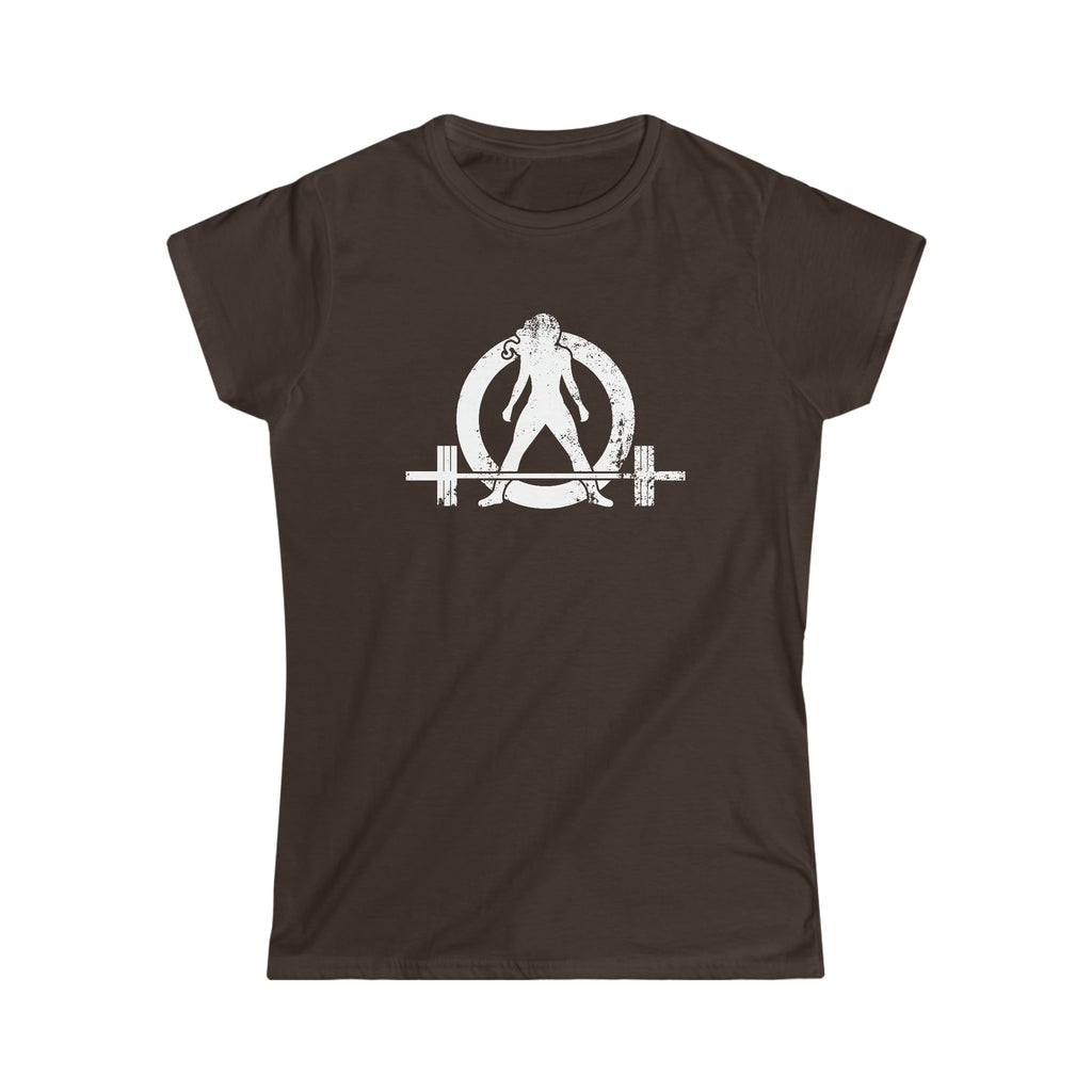 I Could Deadlift You - Women's Softstyle Tee - Black - Back Logo on Back