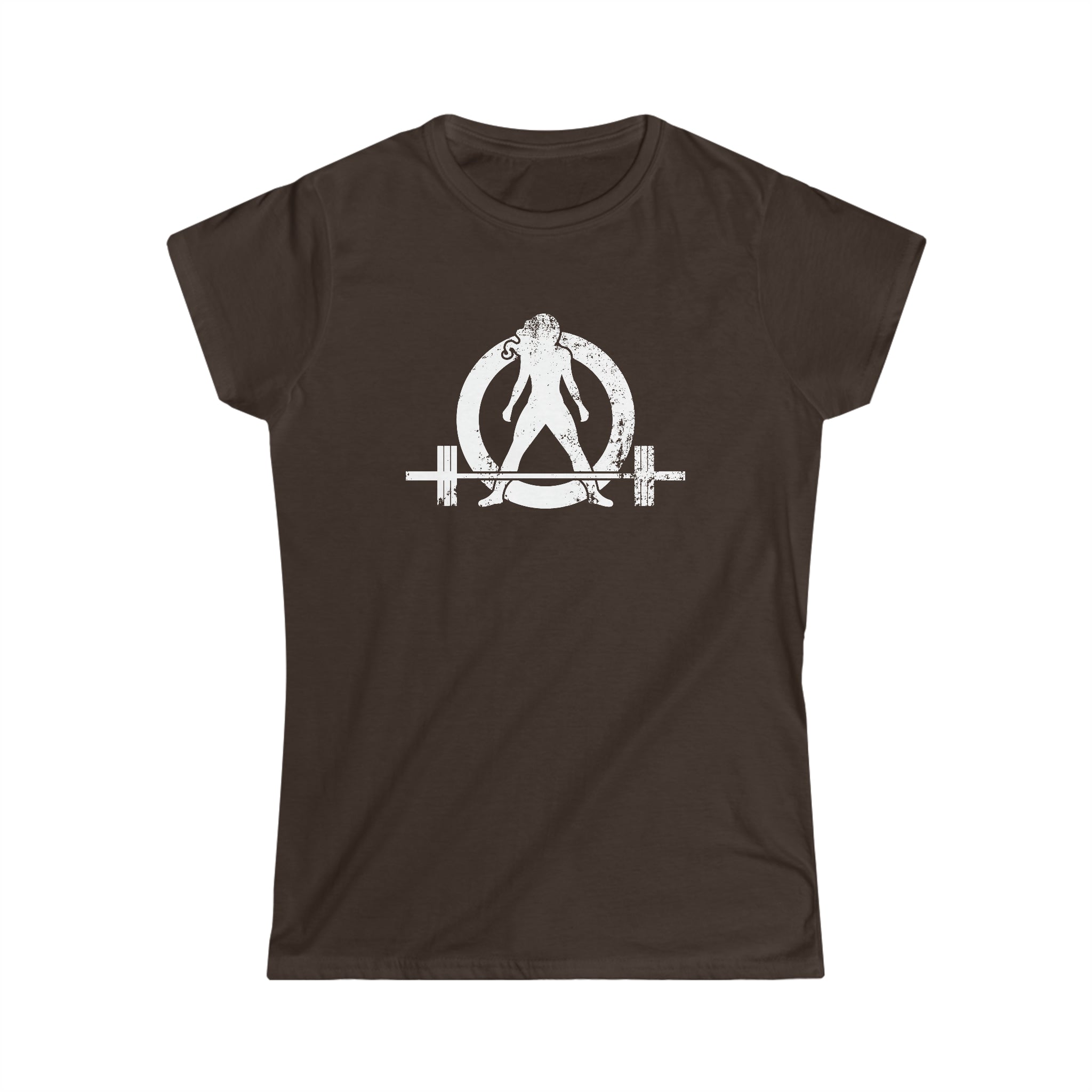 I Could Deadlift You - Women's Softstyle Tee - Black - Back Logo on Back