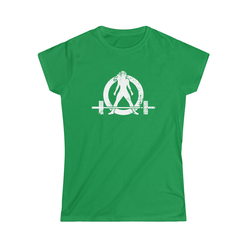 I Could Deadlift You - Women's Softstyle Tee - Black - Back Logo on Back