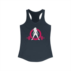 WWLW Classic Logo Racer Back Tank Top (BEST SELLER) - Women's Ideal Racerback Tank - Classic Light Logo - Plain Back