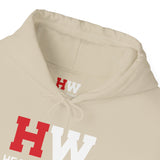 Heavy Weights Barbell Club  - Unisex Heavy Blend Hooded Sweatshirt  - Black Print Front/Back/Arm