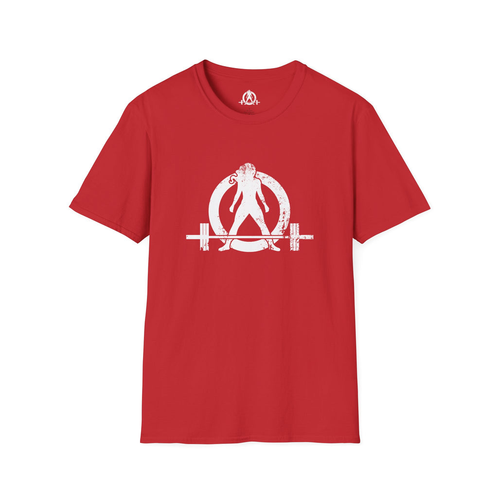 WWLW White Distressed Unisex Softstyle T-Shirt - White Distressed Logo - Plain Back