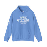 Cardio = Lift Weights Faster - Unisex Heavy Blend Hooded Sweatshirt - White Print on Front