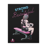 Strong is Beautiful Cartoon - Motivational Wall Art - Canvas