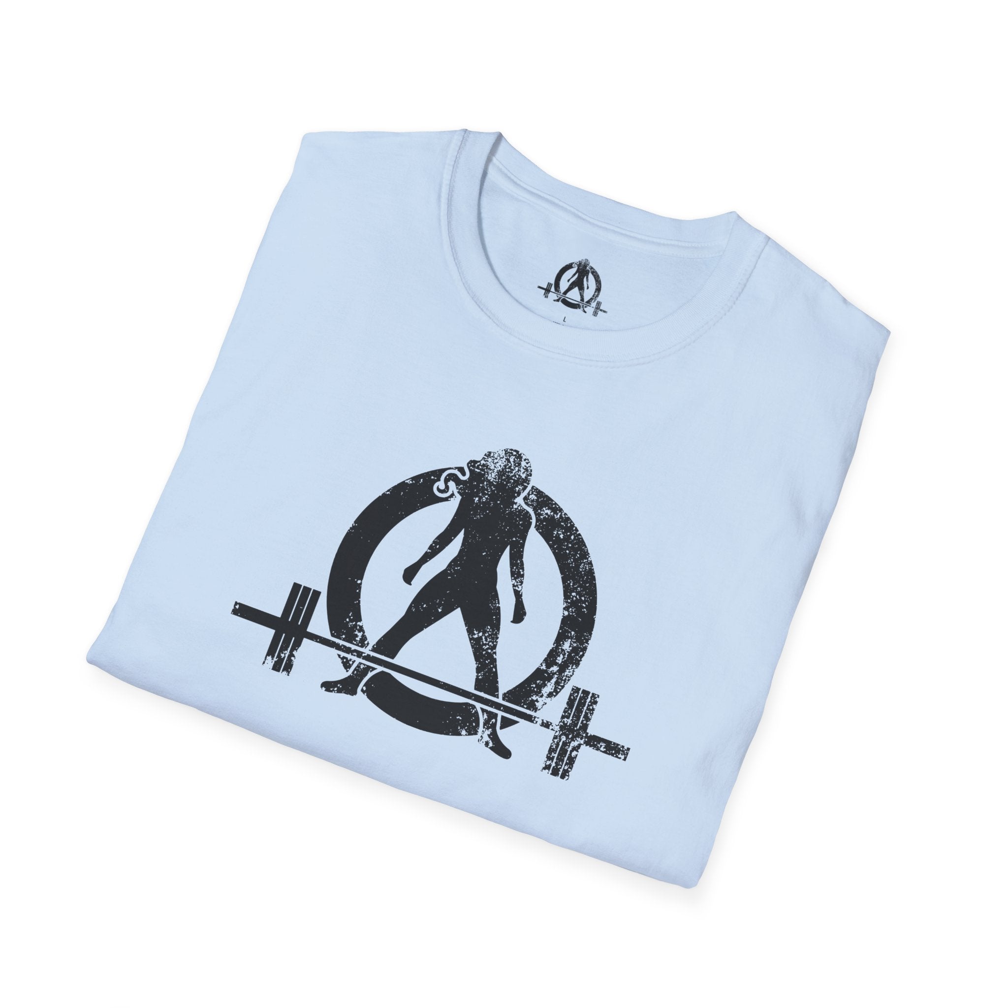 Unisex Softstyle T-Shirt - Black Distressed Logo - Plain Back (BEST SELLER)
