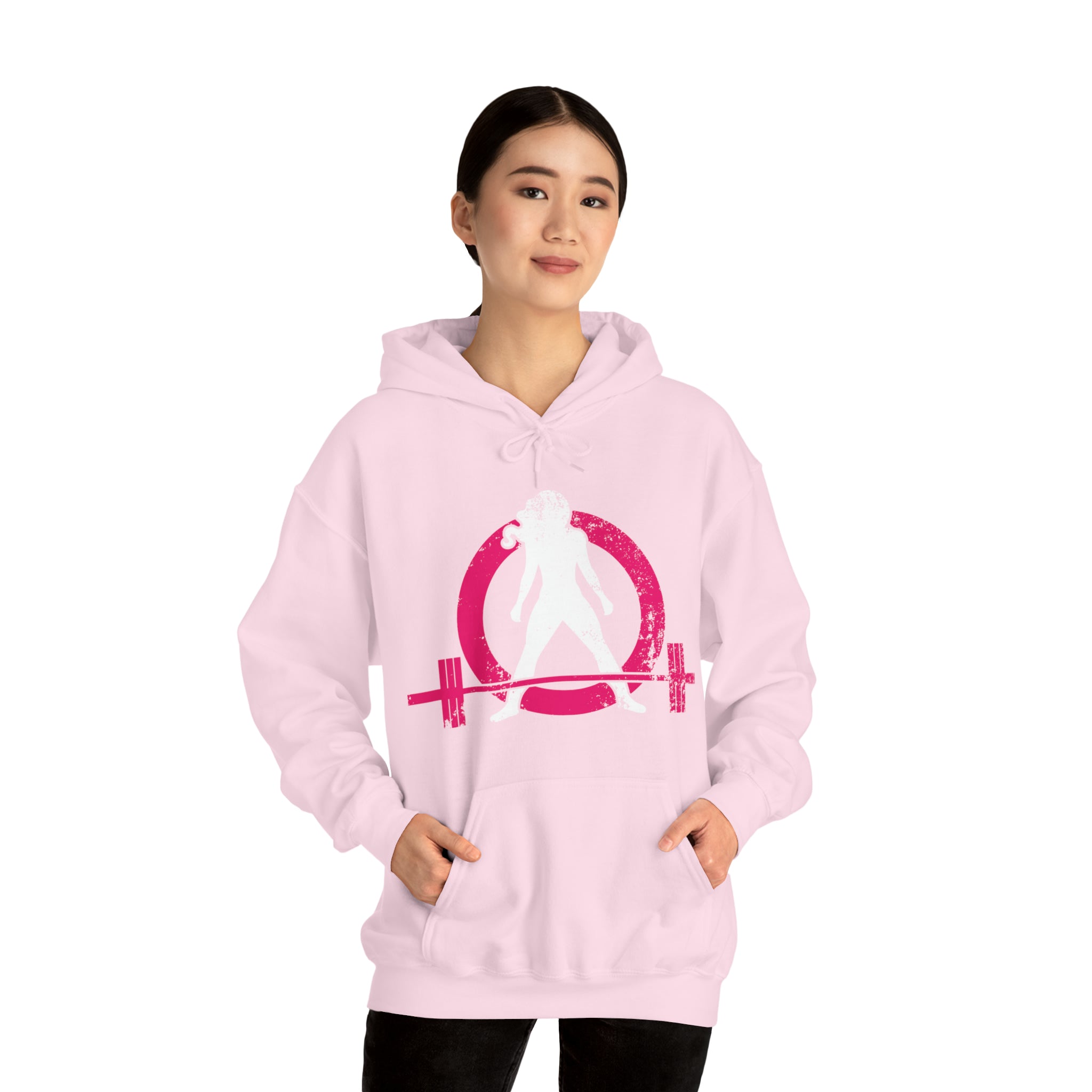 Classic Hoodie (Best Seller) - Unisex Heavy Blend Hooded Sweatshirt - Color Distressed Logo - Plain Back