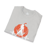 Halloween Pumpkin  - Unisex Softstyle T-Shirt - White Logo - Plain Back