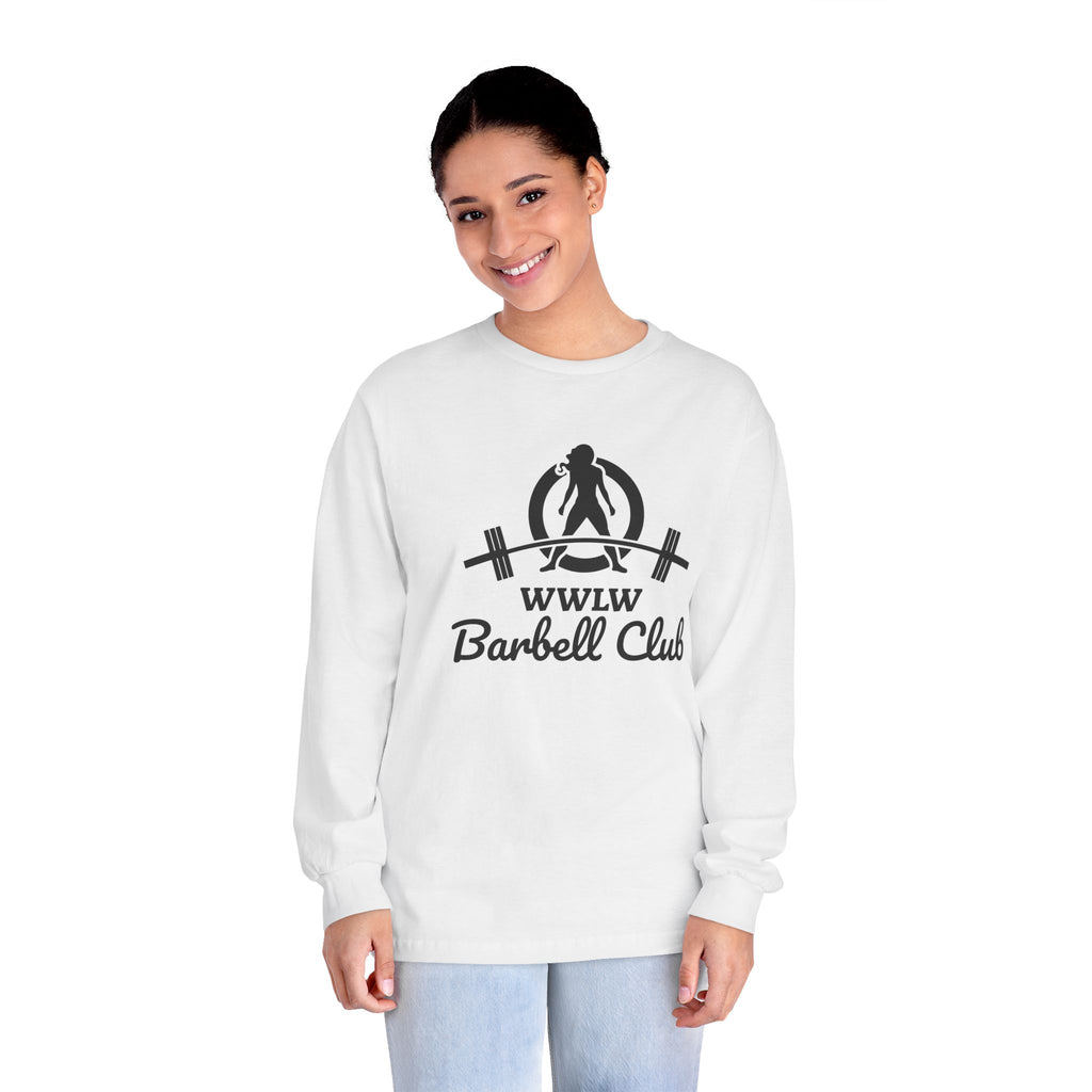 WWLW Barbell Club - Unisex Long Sleeve T-Shirt - Black Logo