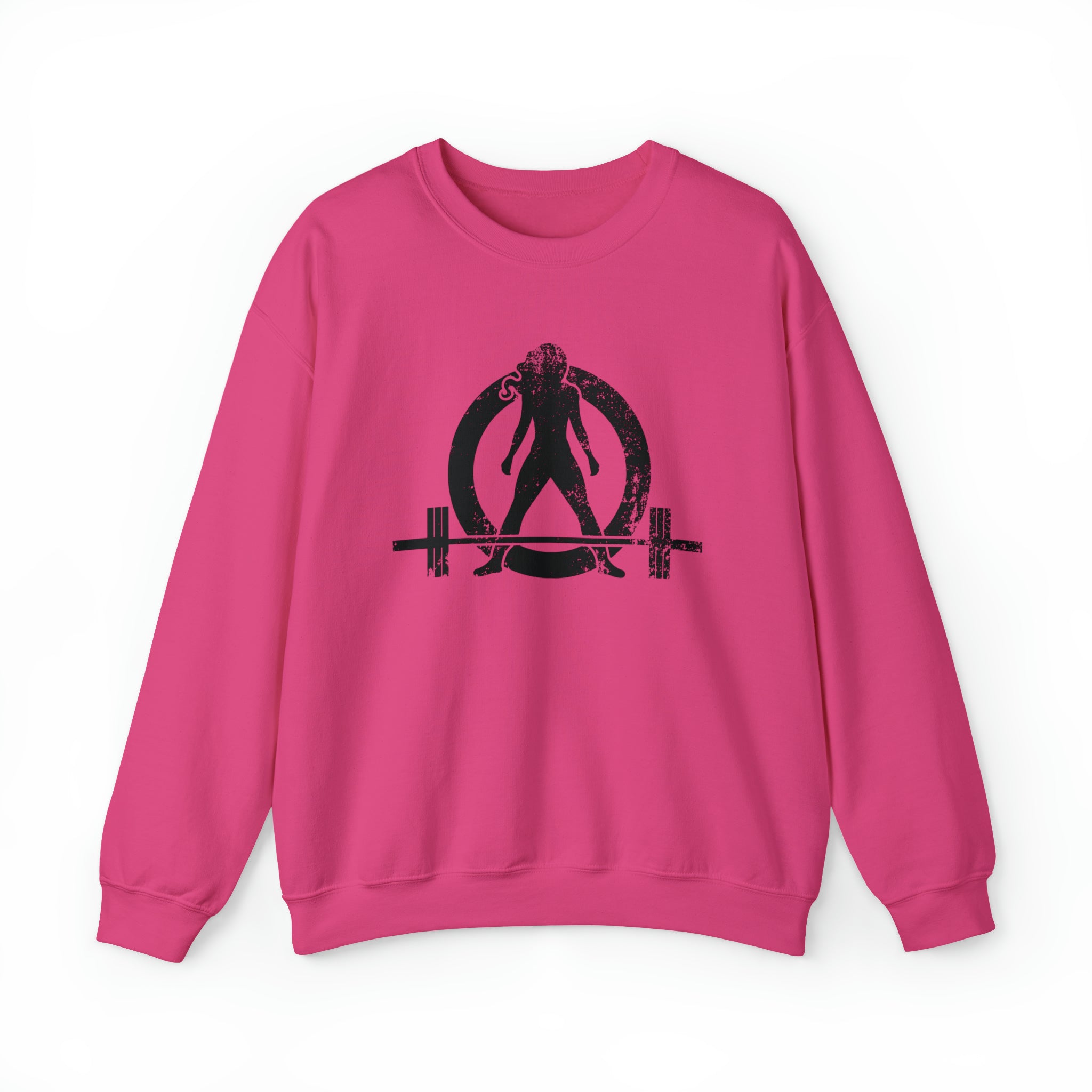Distressed Logo - Unisex Heavy Blend™ Crewneck Sweatshirt - Black Logo