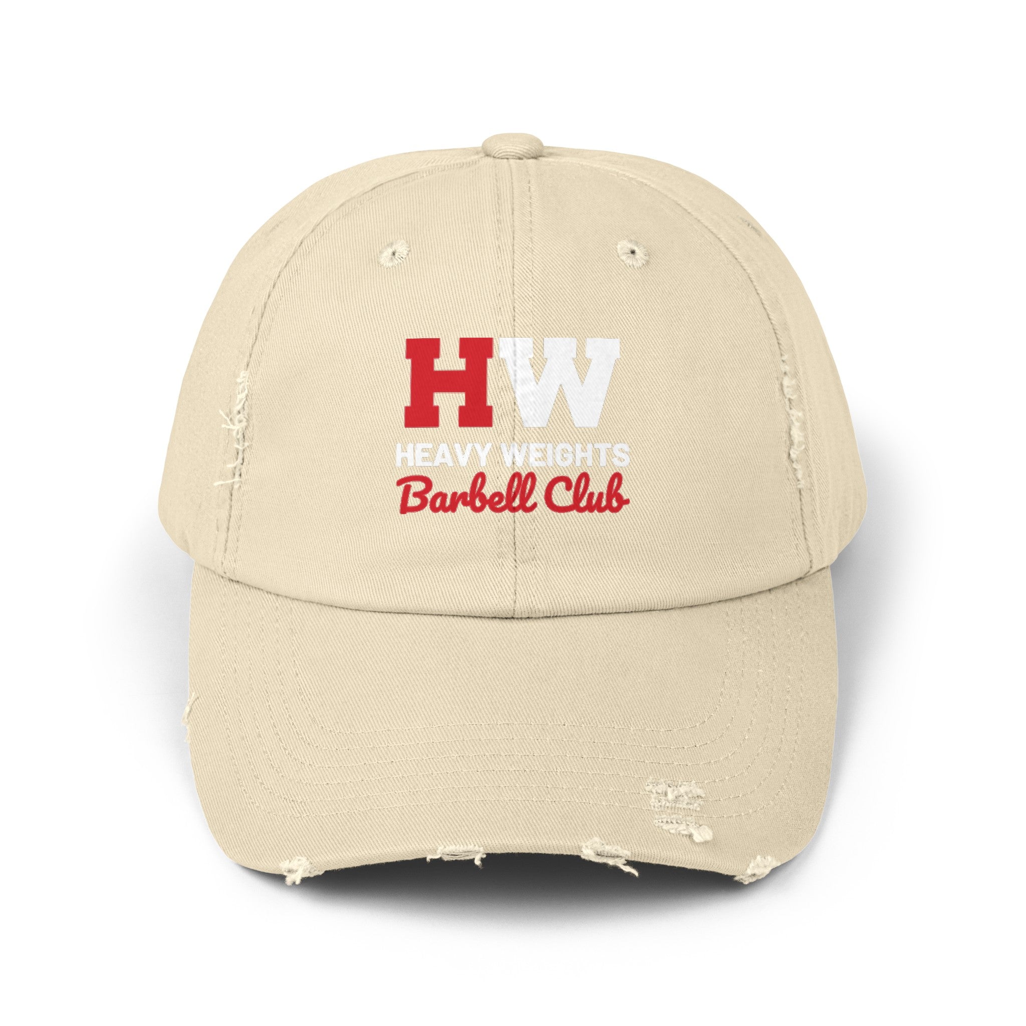 Heavy Weights Barbell Club - Unisex Distressed Cap - Classic Color Logo